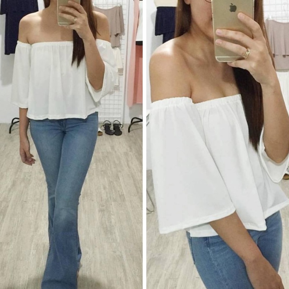 Off Shoulder Crop Top